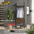 [LIMITED OFFER!] JOHN Clothes Hanger – Metal Frame, MDF Shelves, 60x40x180cm