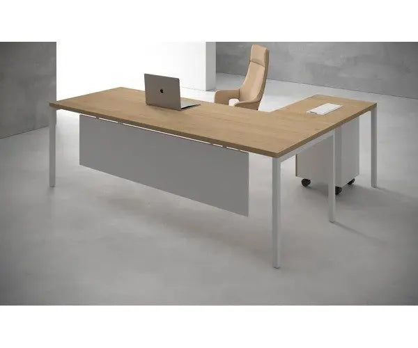 D11 Manager L-Shape Desk MDF with Drawer Unit 180*160*77 MD1580011