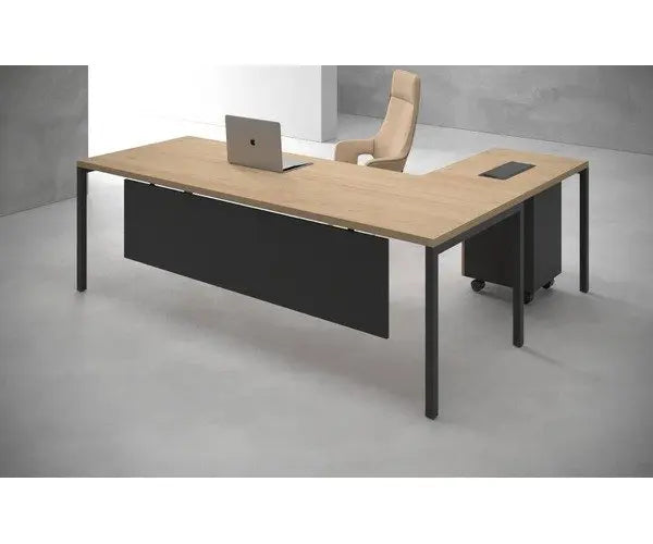 D10 Manager L-Shape Desk MDF with Drawer Unit 180*160*77 MD1580010