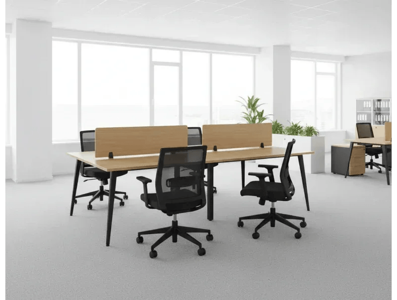 A25 Workstation 4 Seats MDF 240*120*75 WS1580025 - Furnile