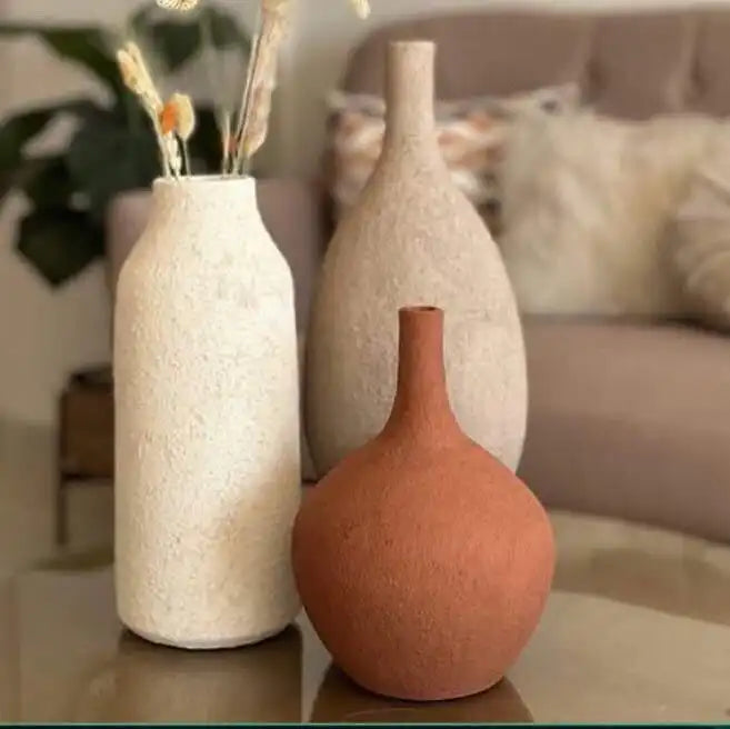 V07 Pottery Vase Set 3pcs V1580007