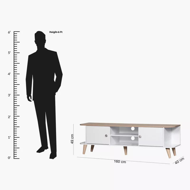 [Width 160cm] T23 TV Unit MDF 160*40*49 TVT1580023