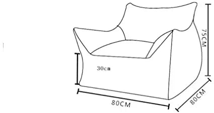 COMFROT - Bean Bag 80*80*75*30 VELVET CBB100004 - Furnile