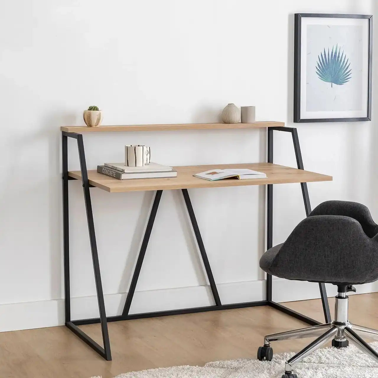[Width 105cm] Noah Metal Desk with MDF Top 105*60 DSK10898277