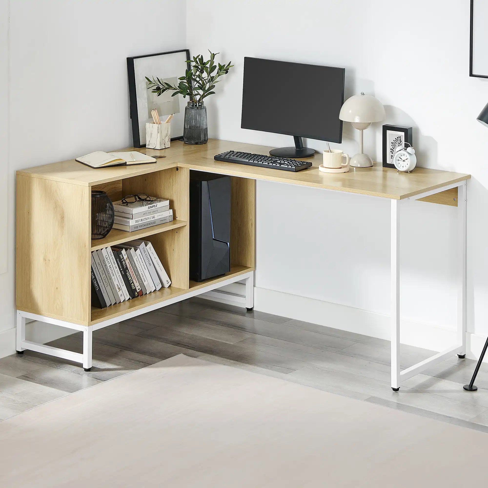 D12 Metal L-Shape Desk MDF Top 150*110 DSK1580012