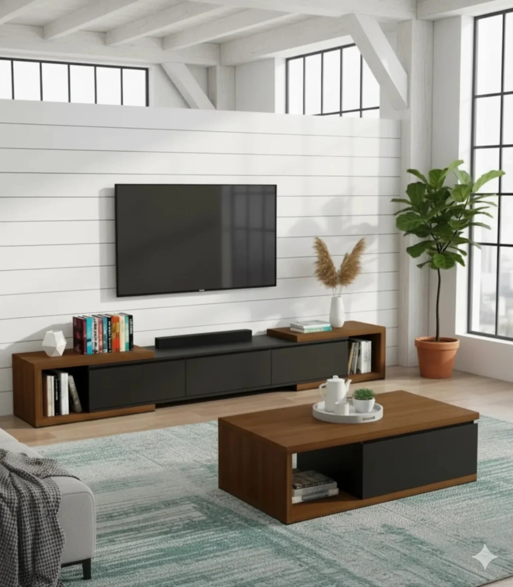 DIVA Coffee Table & TV Table – MDF Set TS1580002-3