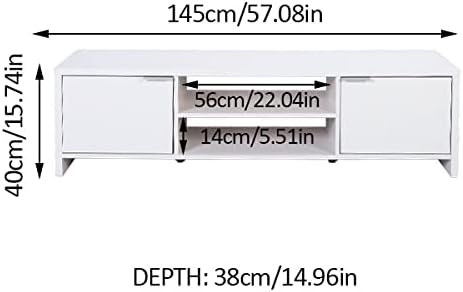 T37 Modern TV Unit, MDF - 145x38x40cm