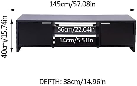 T37 Modern TV Unit, MDF - 145x38x40cm