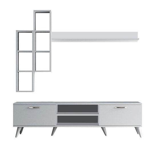 T30 Modern TV Unit, MDF - 180x35x48cm