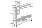 T30 Modern TV Unit, MDF - 180x35x48cm