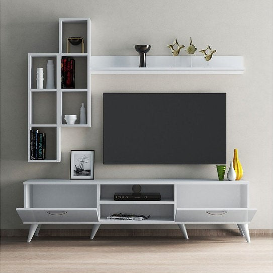 T30 Modern TV Unit, MDF - 180x35x48cm