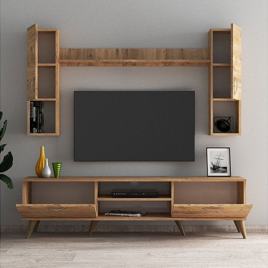 T32 Modern TV Unit, MDF - 180x35x48cm