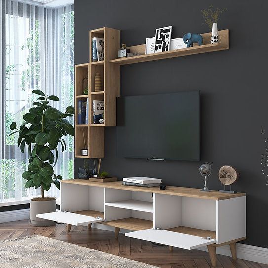 T30 Modern TV Unit, MDF - 180x35x48cm