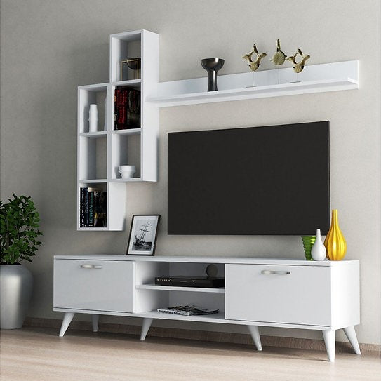 T30 Modern TV Unit, MDF - 180x35x48cm