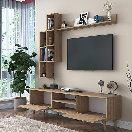 T30 Modern TV Unit, MDF - 180x35x48cm