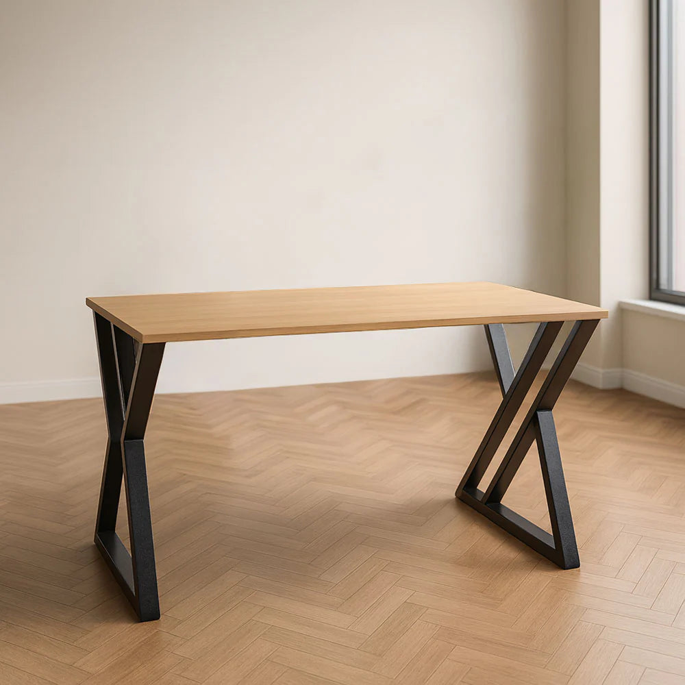 D06 Metal Straight Desk MDF Top 120*60 DSK1580006