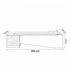 D27 Manager L-Shape Desk MDF 220*160*75 MD1580027