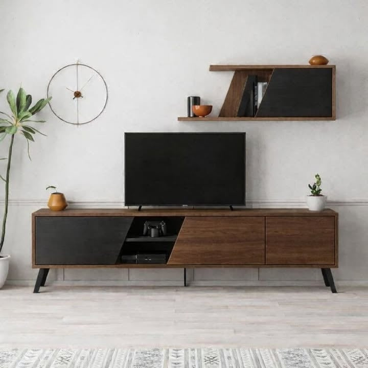 [Width 180cm] T17 TV Unit MDF with Shelf TVT1580017-3