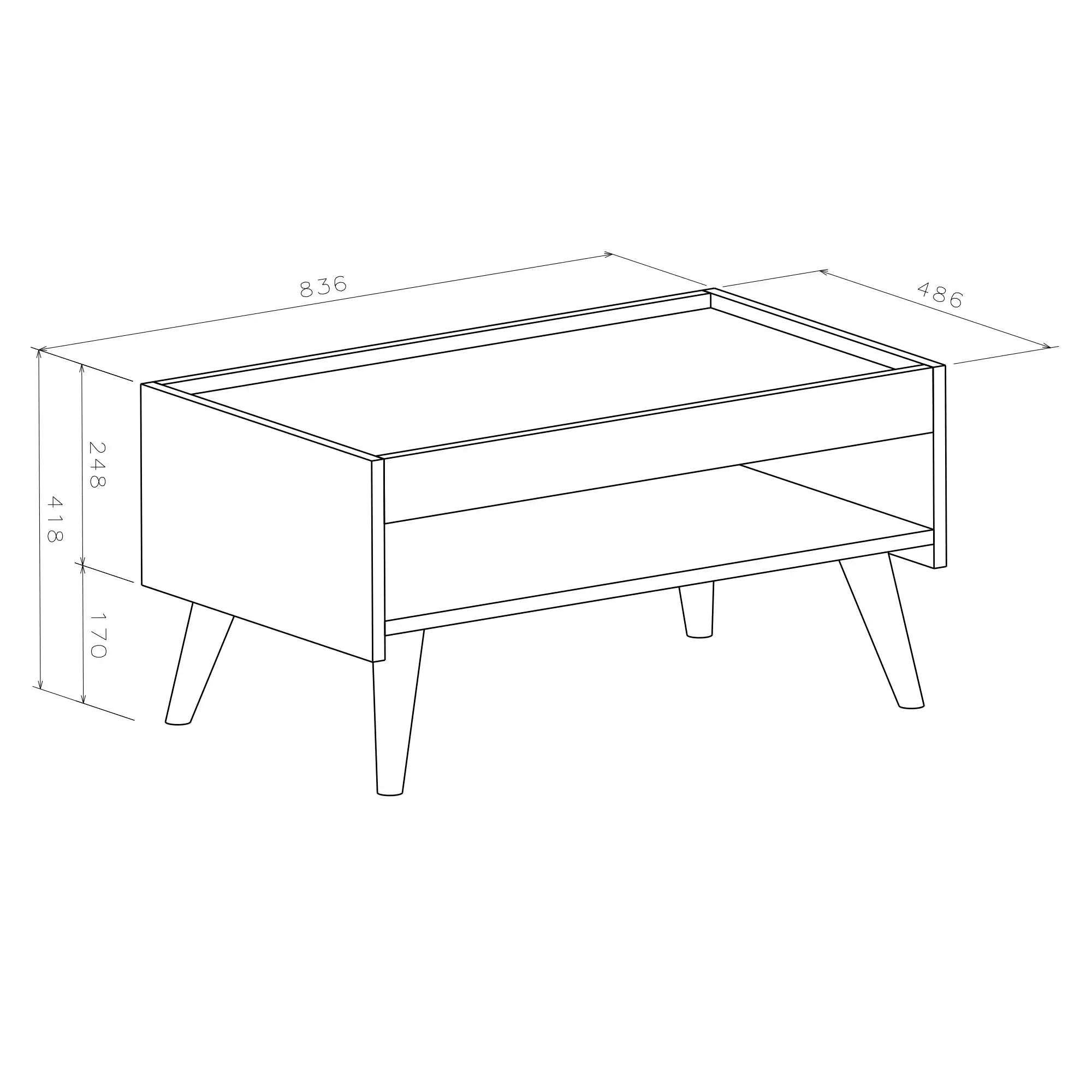 CT01 Coffee Table MDF 85*50*45 CT1580001