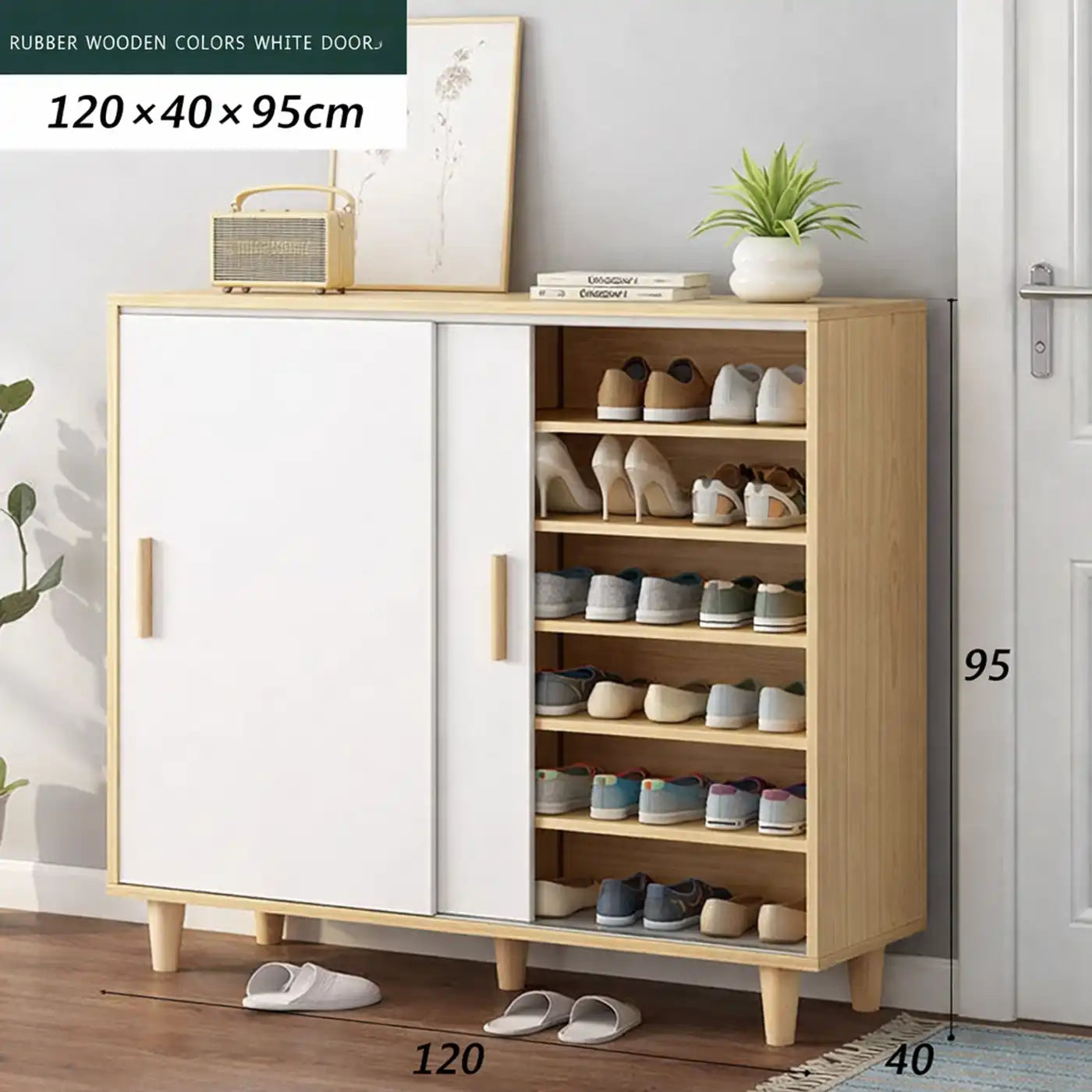 G02 Shoe Cabinet – MDF, 120x40x95cm