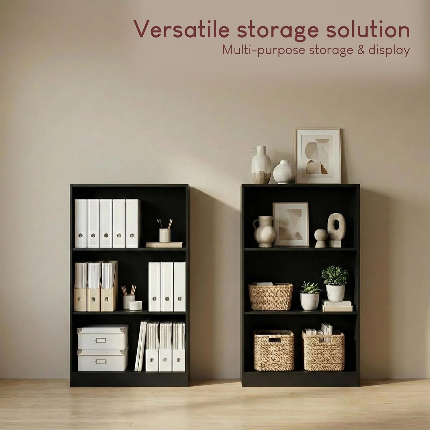 FURNiLE C11 Office Shelves, 60x109, Black