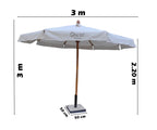 3m*3m Off White Dack Umbrella
