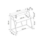 [Width 105cm] Noah Metal Desk with MDF Top 105*60 DSK10898277
