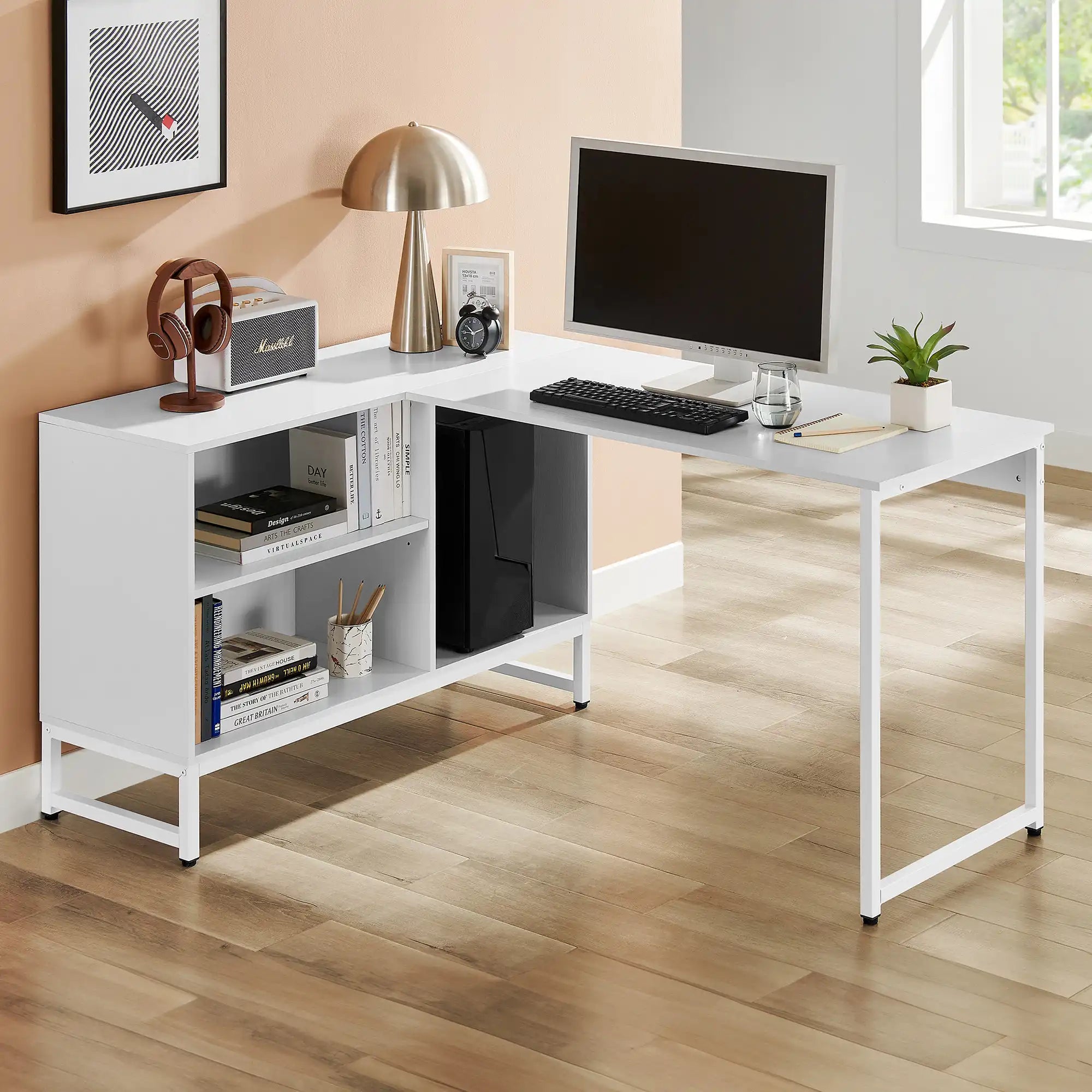 D12 Metal L-Shape Desk MDF Top 150*110 DSK1580012-1