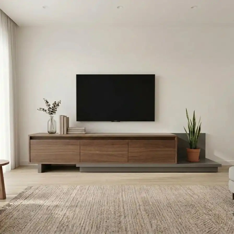 [Width 210cm] CORA TV Table MDF 210*40*40 TVT023