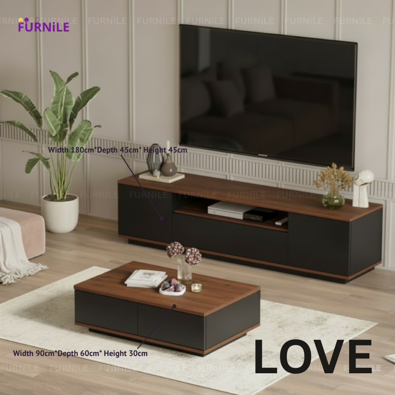 LOVE - Table Set 2pcs TV Unit & Coffee Table TS184793