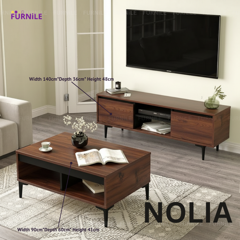 NOLIA - Table Set 2pcs TV Unit & Coffee Table TS113272