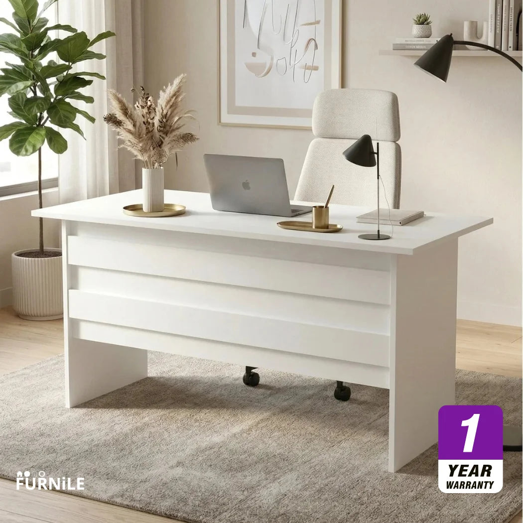 [Width 140cm] MACK Desk MDF 140*60 White