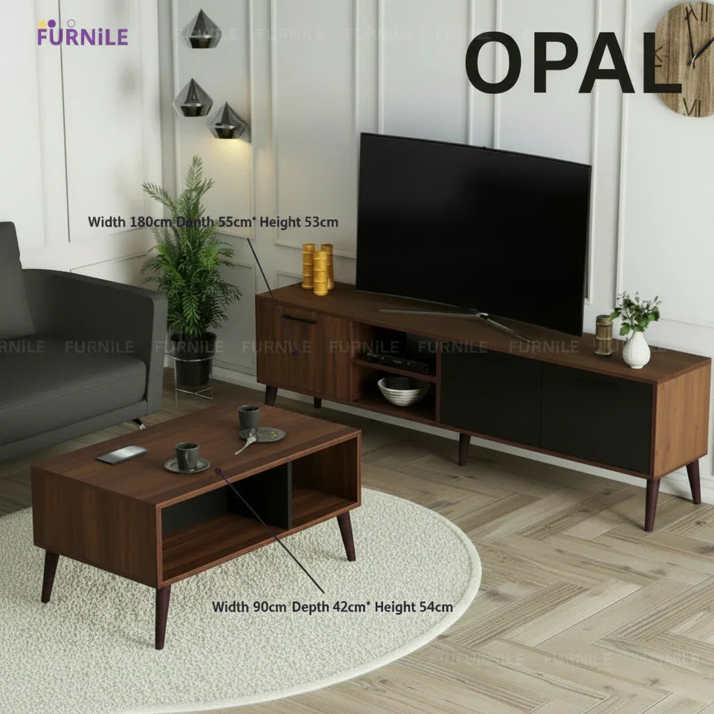 OPAL - Table Set 2pcs TV Unit & Coffee Table TS134629 - Furnile