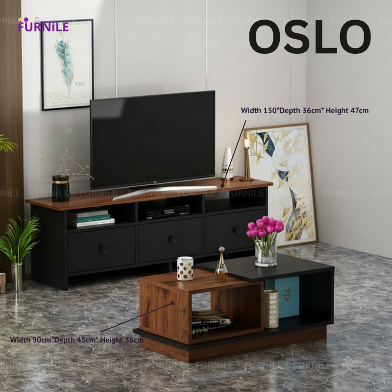 OSLO - Table Set 2pcs TV Unit & Coffee Table TS136290