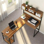D03 Metal L-Shape Desk MDF Top 170*120*135 DSK1580003
