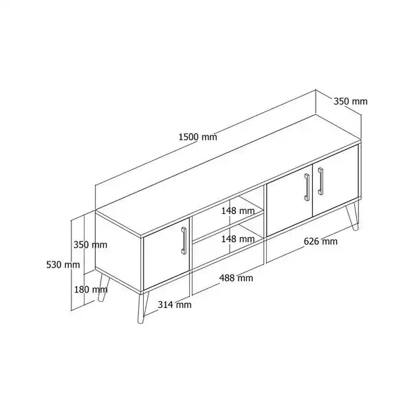 [Width 150cm] T01 TV Table MDF 150*35*50 TVT1580001