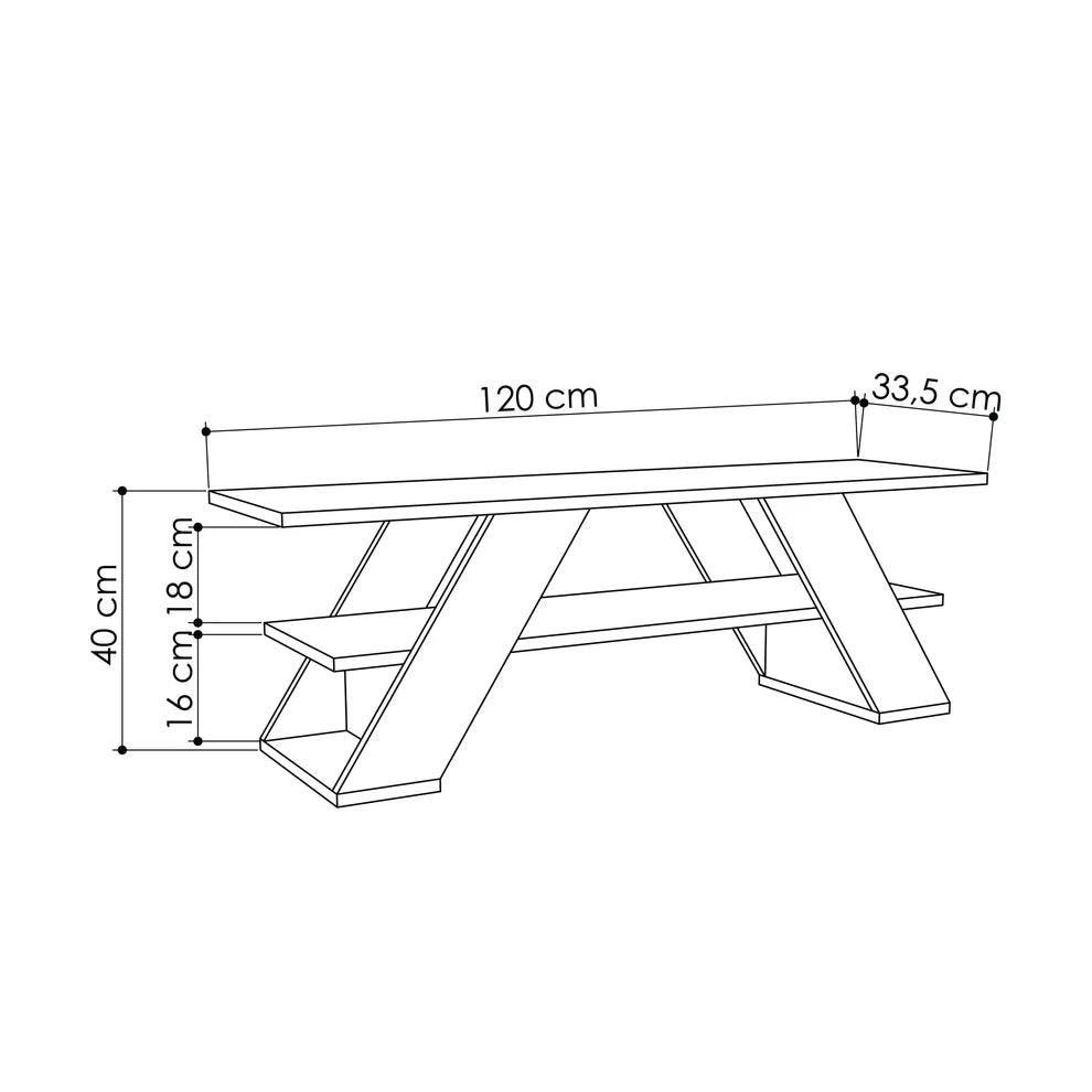 [Width 120cm] T19 TV Unit MDF 120*33.5*40 TVT1580019-1