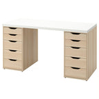 NELSON - Desk 140*60*75 Wooden&White dsk1247652-WWH