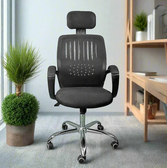 Office Chair with Headrest Black - OCH378