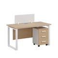 D04 Metal Straight Desk MDF Top + Drawer Unit 120*60 DSK1580004