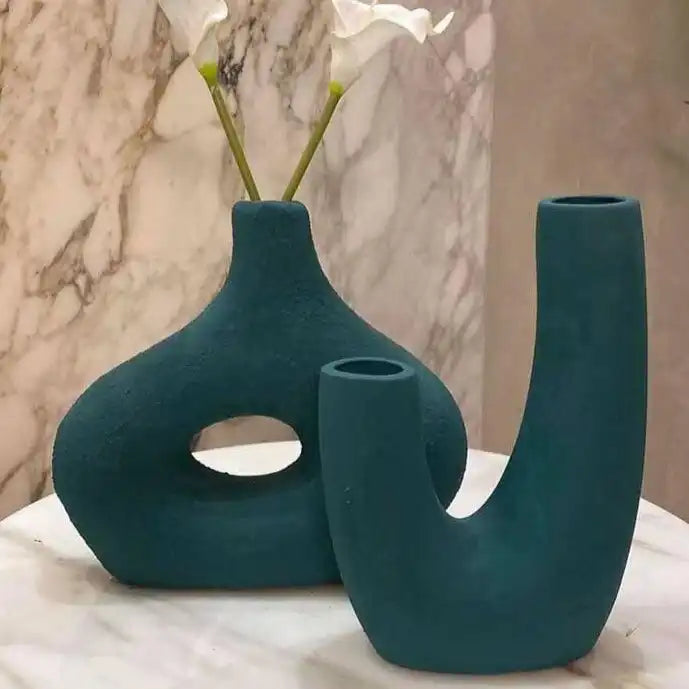 V04 Pottery Vase Set 2pcs V1580004