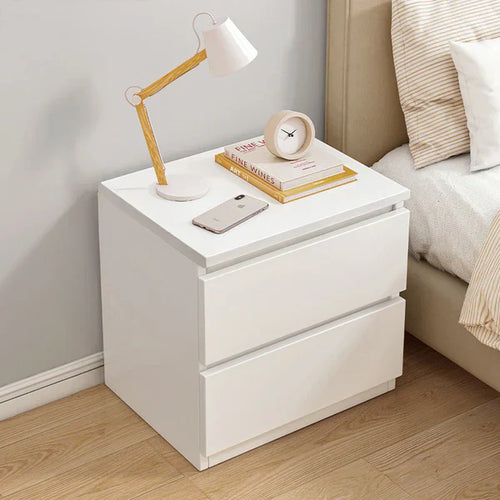 White MDF 2-drawer commode, 40x30x41cm