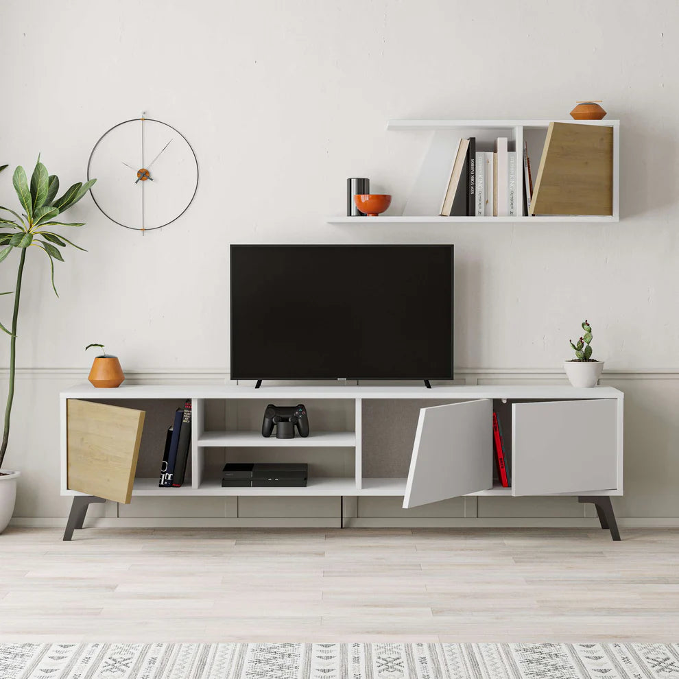 [Width 180cm] T17 TV Unit MDF with Shelf TVT1580017