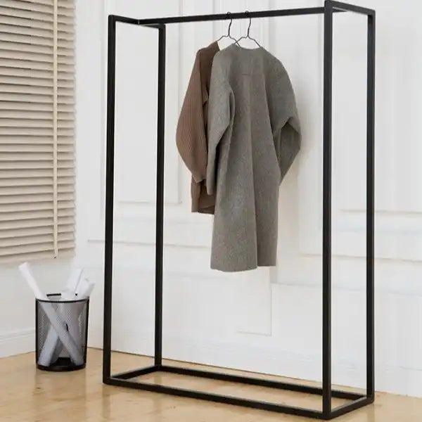 H19 Metal Clothes Hanger – Metal Frame, MDF Shelves, 110x37x160cm