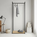 H17 Metal Clothes Hanger – Metal Frame, MDF Shelves, 60x40x180cm