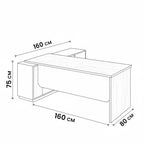 D20 Manager L-Shape Desk MDF 160*160*75 MD1580020