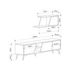 [Width 180cm] T17 TV Unit MDF with Shelf TVT1580017-2