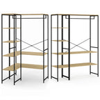 H05 Metal Clothes Hanger – Metal Frame, MDF Shelves, 120x40x180cm