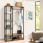 H01 Metal Clothes Hanger – Metal Frame, MDF Shelves, 90x40x180cm