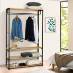 H04 Metal Clother Hanger – Metal Frame, MDF Shelves, 100x40x180cm